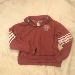 VS Pink Cropped Quarter-Zip